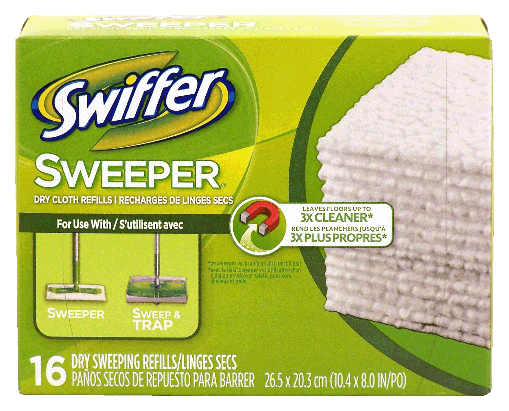 Swiffer Sweeper dry cloth sweeping refills, 8 x 10.4 in. Full-Size Picture